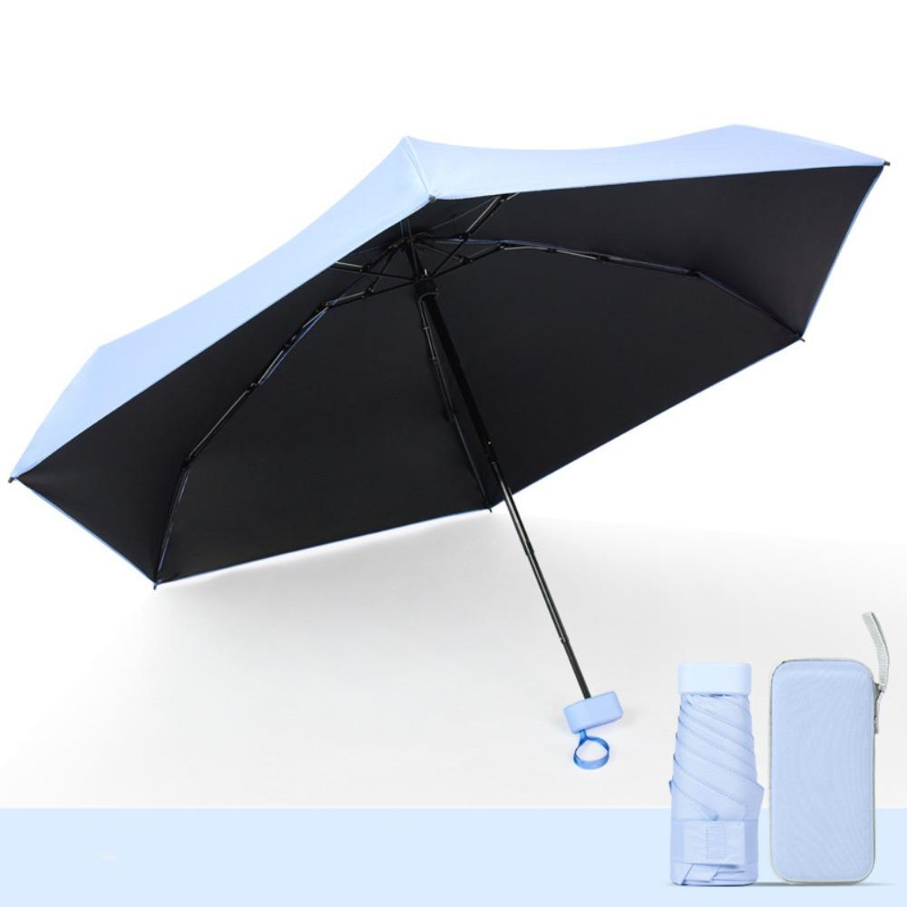 Windproof Rain Umbrella Anti UV Sun Shade Parasol Five-Folding Parasol  Student