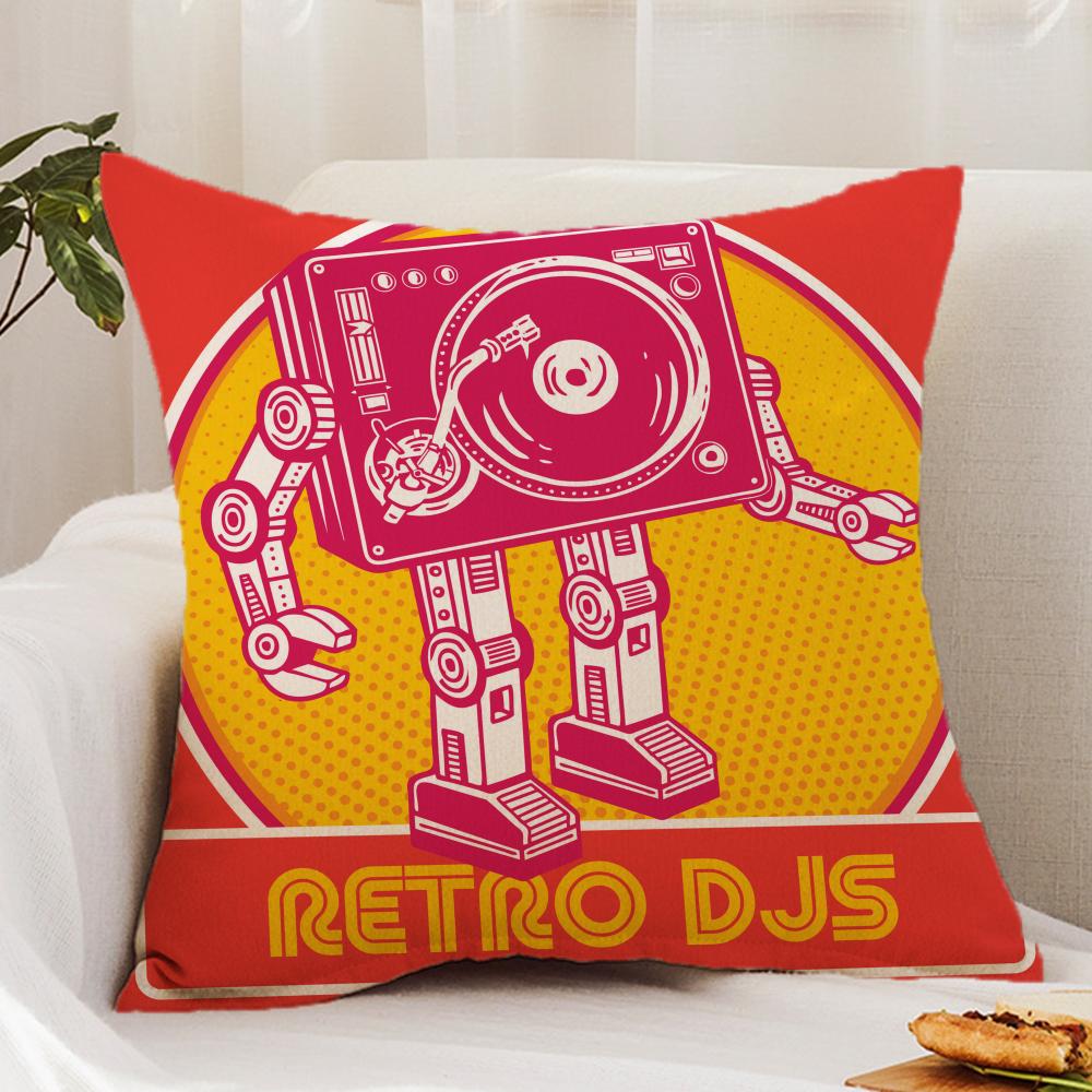 Retro Speaker Piano Rock Cushion Cover Premium Comfort Reversible Pillow Cover - Dual - Use Design for Home & Car