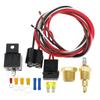 For Car Cooling Fan Thermostat Kit Electric Fan Relay Kit With 185° On 175° Off Temperature Switch