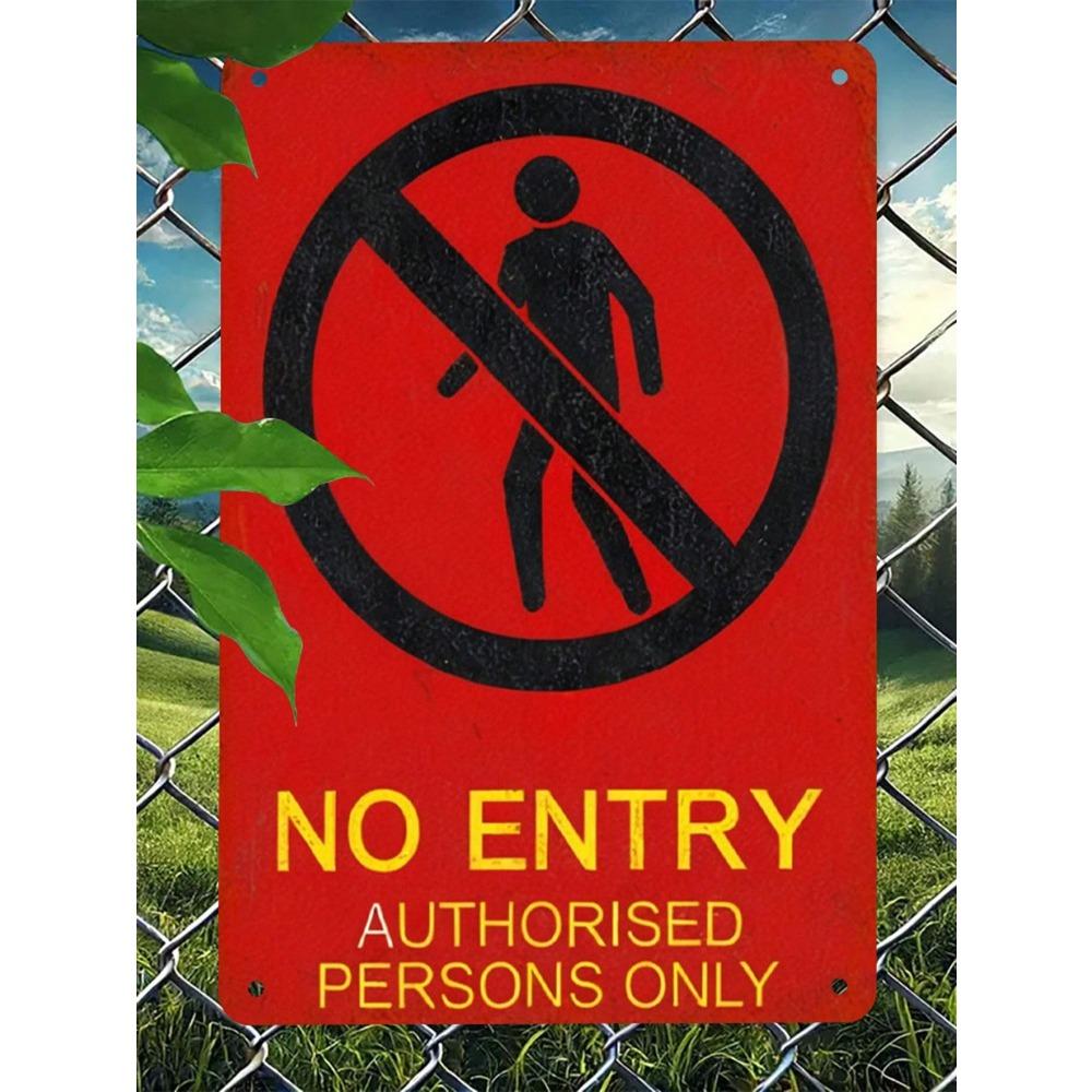 Retro Authorized Personnel Only Sign Metal Tin Plaque Wall Decor for Bar Cafe Garage