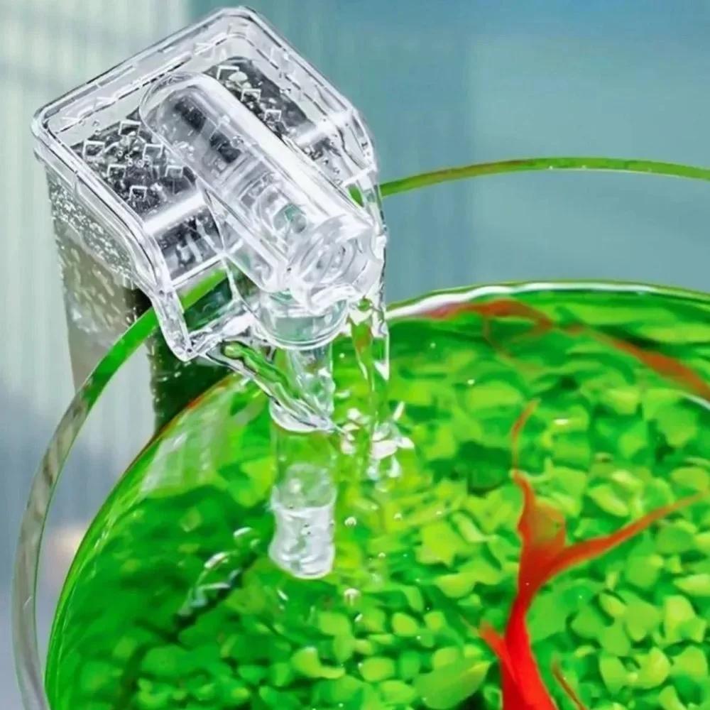 FILTRO COLGANTE PRO Aquarium Hang On Filter UltraSilencioso 3 Capas Espuma para 30-80L Tanque 250L/H 25W