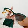 Women's Fashionable Photochromic Anti-Blue Light Glasses, European and American Style Cat-Eye Frames