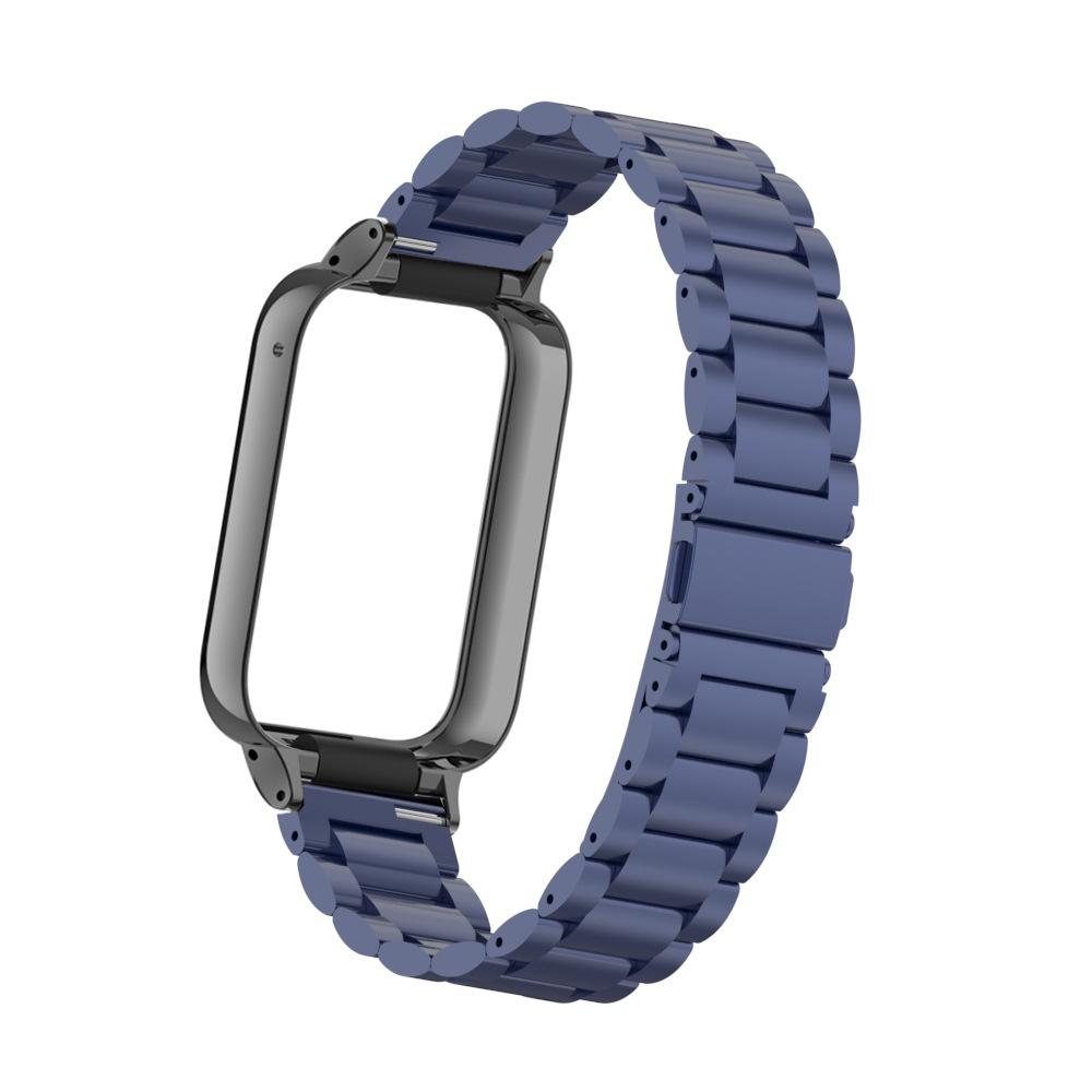 

Для Xiaomi Mi Band 8 Pro Ремінець для годинника з нержавіючої сталі Металевий ремінець Захисний кейс для mi band 8 pro Браслет Захисний чохол Рамки темно-синього кольору