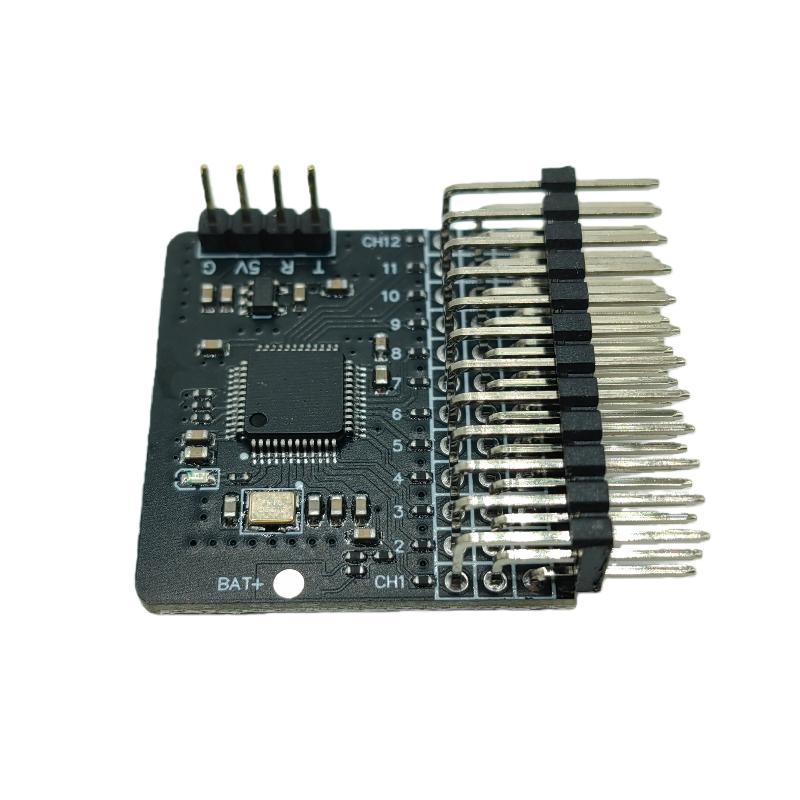1Pcs 12CH CRSF ELRS PWM Adapter Board 12 PWM Outputs 5V BEC Durable for FPV Long Range Drone RC Model Modification