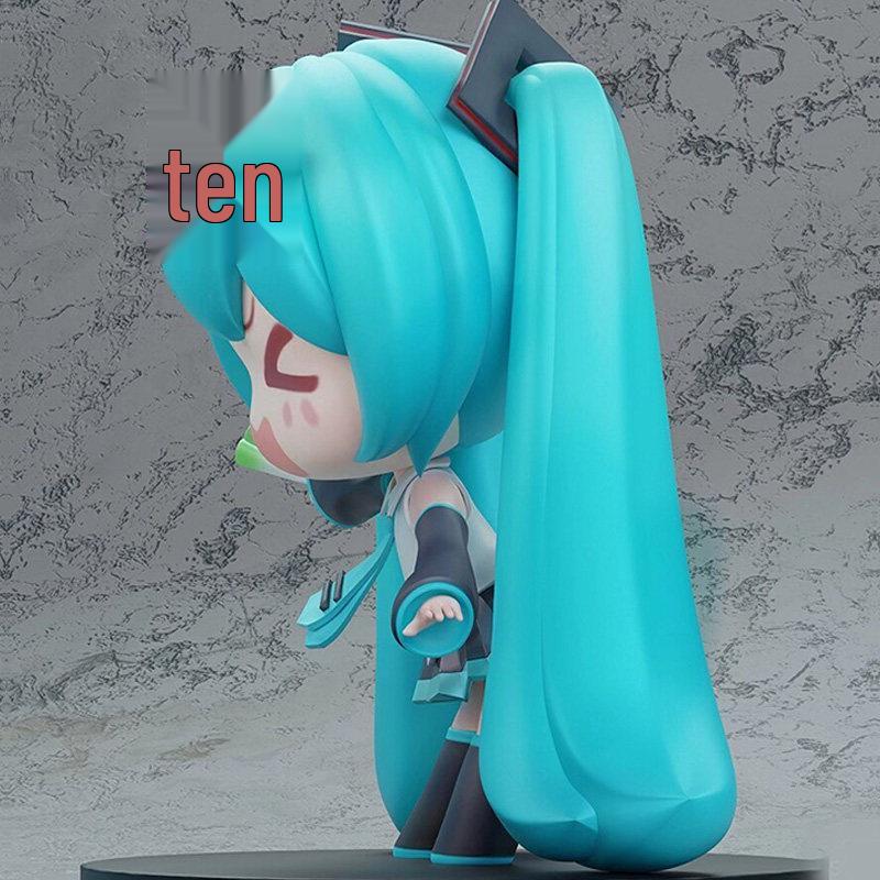 Hatsune Miku 2.0 Leek Sound Q Version Figure - Limited Edition Desktop Ornament Gift
