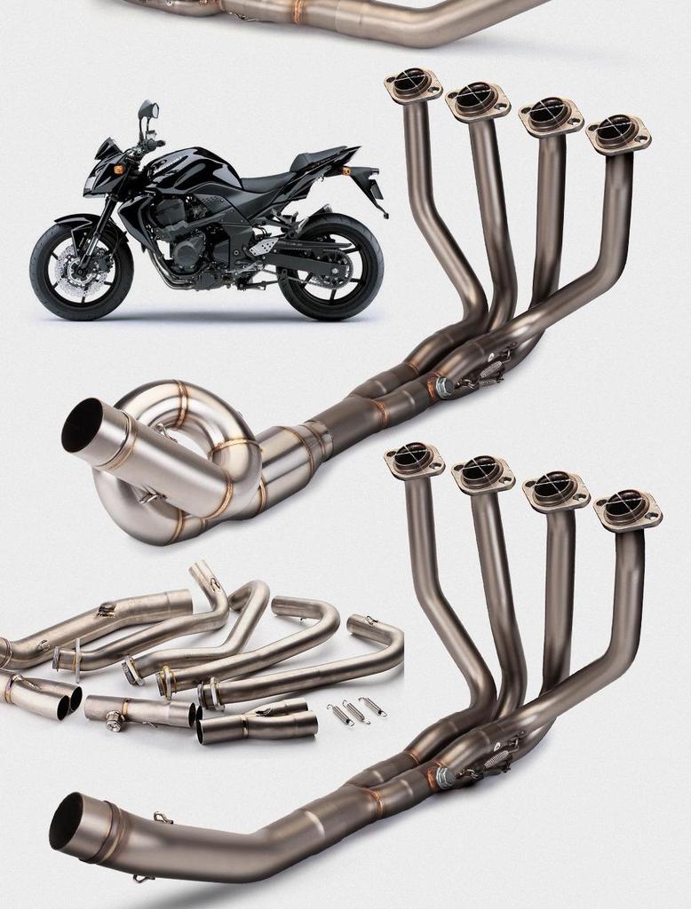 Kawasaki Z750/Z800 Modified Stainless Steel/Titanium Exhaust Swirl Header Pipe