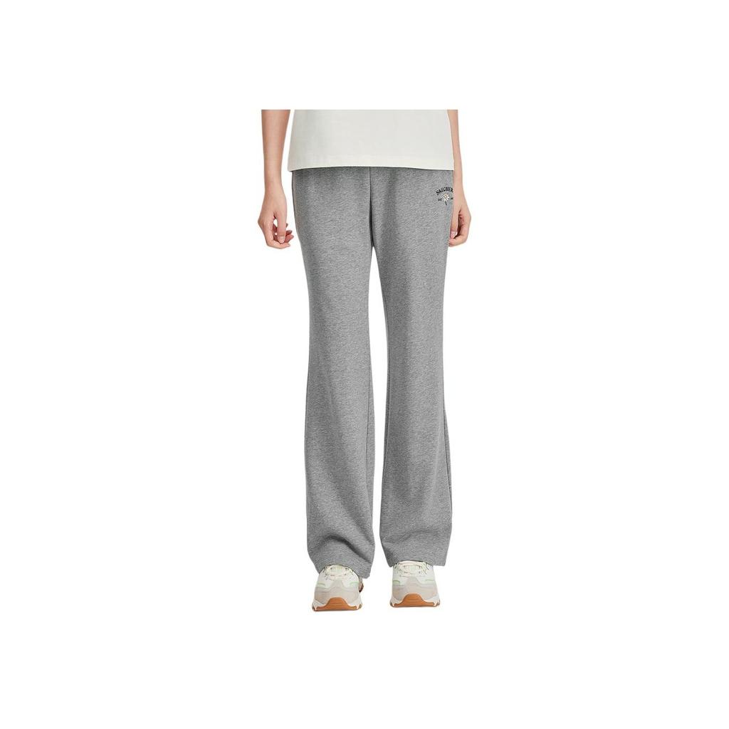 Skechers Comfortable Soft Durable Lace-Up Knitted Sports Pants Women pants Light-Gray L225W175-004F