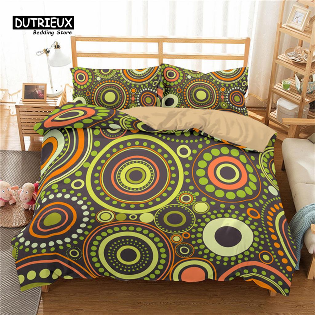 Bohemian Mandala Duvet Cover Set King Queen Size 2/3Pcs Hippie Bedding Set Polyester Indian Ethnic Floral Quilt Cover Pillowcase