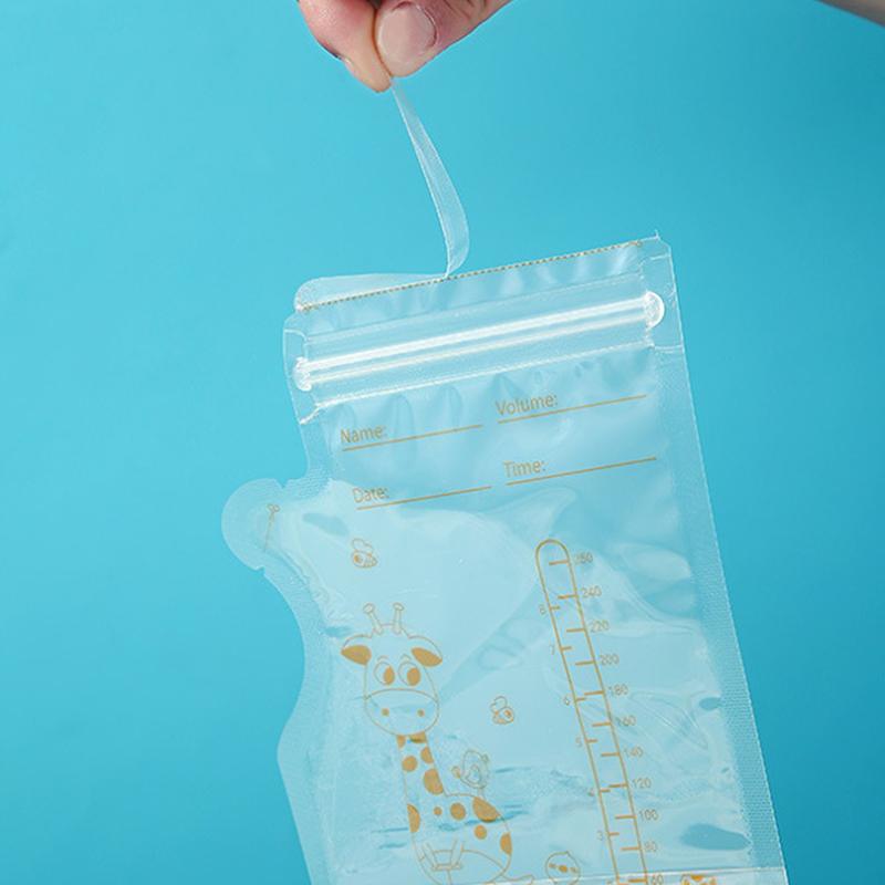 30Pcs/Pack 150/240/250Ml Easy Pour Spout Breast Milk Storage Bag Disposable Small Capacity Frozen Milk Storage Bag Bpa Free