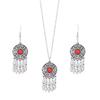 Moon Pendant Exotic Bohemian Earrings Silver Color Zinc Zinc Alloy Kazakhstan Jewelry Set  Women Jewelry