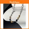 Geometric Silver Necklace With Dreamy Stone Pendant Handmade For Unisex Fashion Accessory