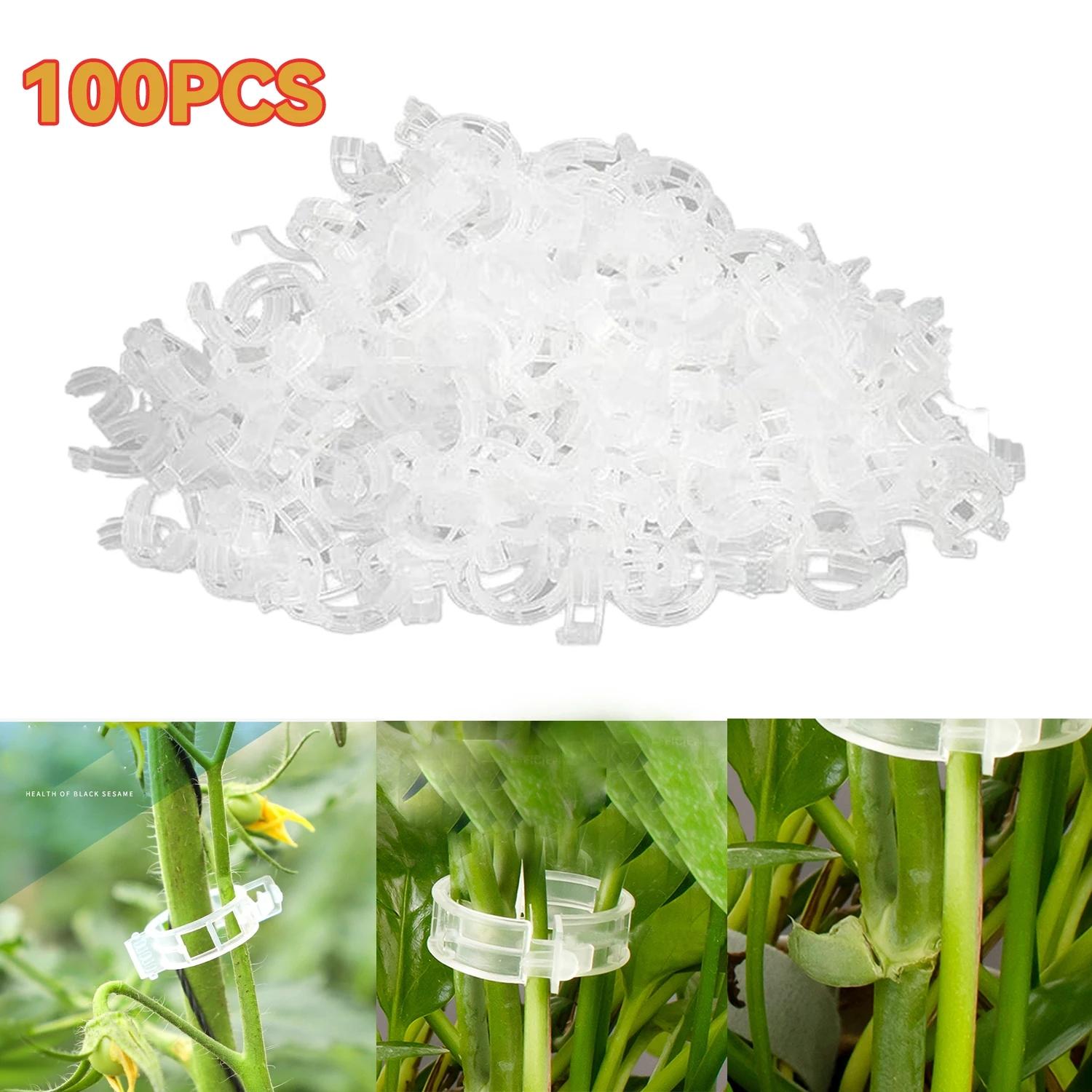 

200 шт. Пластиковые зажимы для поддержки растений, садовые зажимы для томатов, для подвязки виноградных лоз, прочные зажимы для фиксации растений, 9 мм/0,354 дюйма M
