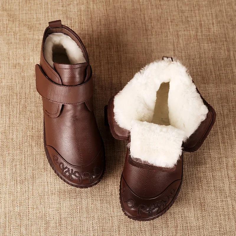 

Fashion luxury 2024 New Women s Leather Ankle Furry Boots Thick Bottom Plush Shoes Women Winter Warm Fur Boot Female Fashion Footwear 35
