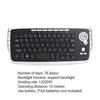 Wireless Keyboard Ergonomic Multifunctional Backlight Function 78 Keys 2.4G Mini Keyboard with Trackball