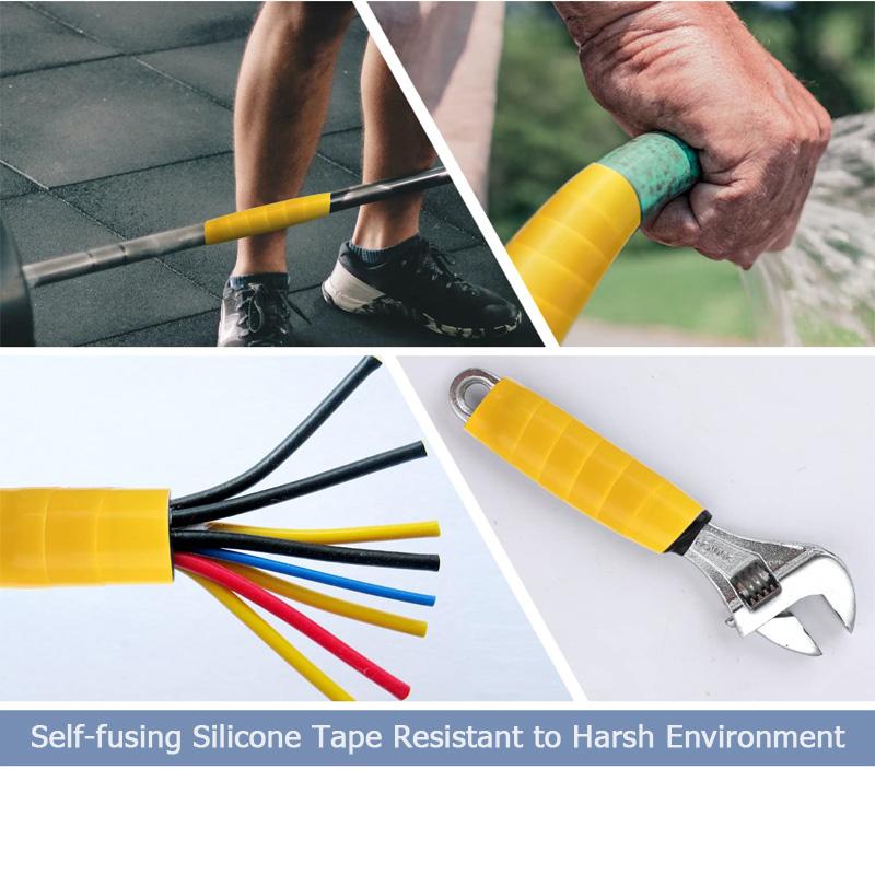 25mm x 150cm Seal Self Fusing Silicone Hose Repair Tape Heavy Duty Leak Proof Rubber Hose Tape Weatherproof For Pipeline Repair