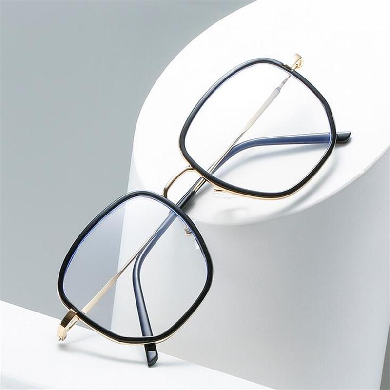 0 -0.5 -1.0 To -6.0 Metal Polygon Student Nearsighted Glasses Unisex Vintage Black Gold Frame Short-sight Prescription Eyewear