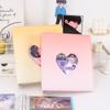 Sweet Macaron Gradient A5 Binder Heart Cutout 3-Ring Loose-Leaf Album, Cute Card Holder for K-Pop Idol Photo Cards Collection