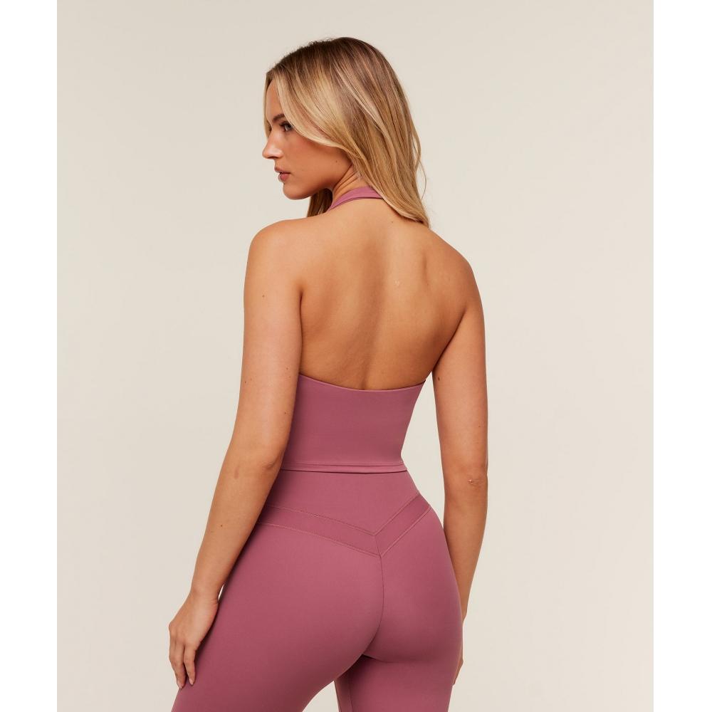 Gymshark Halter Neck Cami With Shelf Reset Pink B8a5t Kc2j