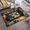 Colorful Fantasy Hourglass Patterned Carpet with Ocean and Sunset Design Suitable for Use As an Anti-slip for Living Room Bedroom Sofas