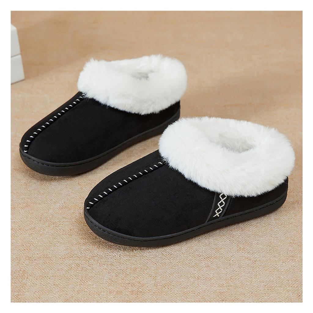 Damenschuhe sind warm und bequem im Winter, mit dickem Samt gefüttert für zu Hause und für zwanglose Ausflüge, Schneestiefel und Baumwollschuhe