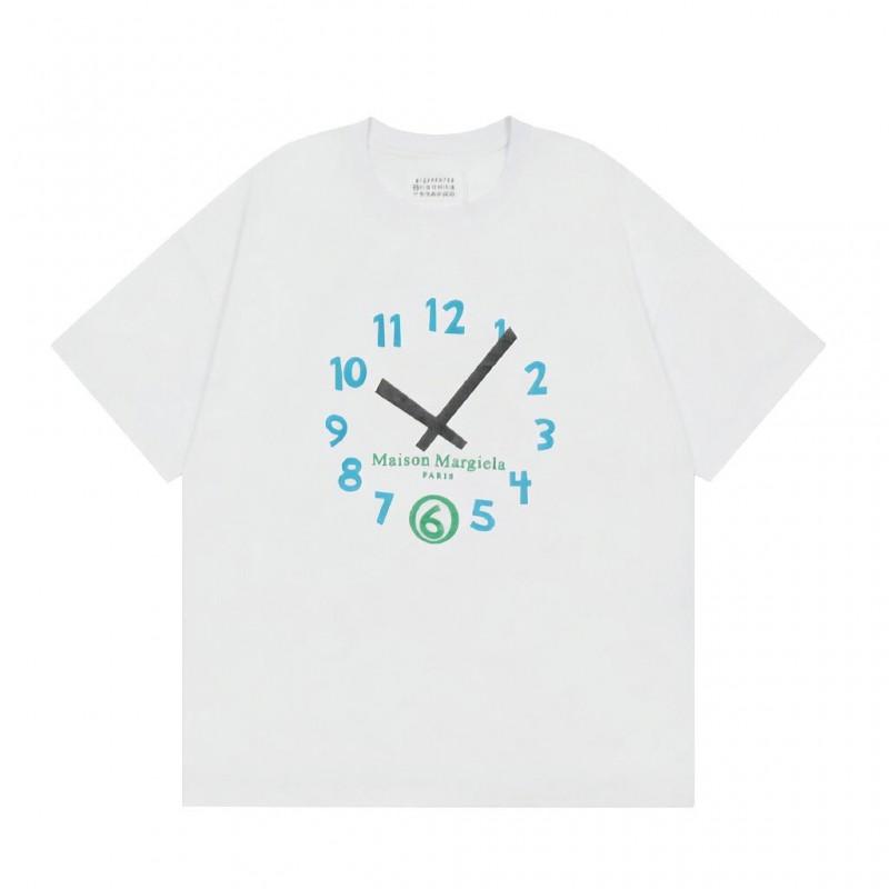 Digital Print MM6 Cotton T-Shirt Men Women Short Sleeve Casual Top 230g
