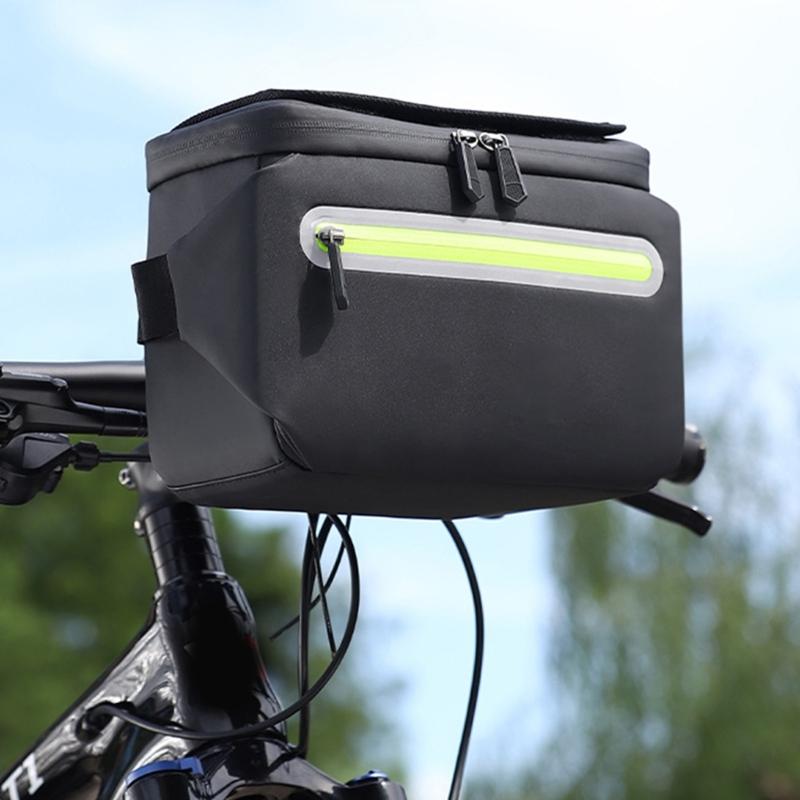 Reflexní taška na řídítka pro cyklistiku Vodotěsná taška na řídítka kola Přední úložná kapsička Dotykové obrazovky Držák na telefon na kolo