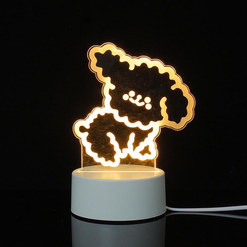 3D Cartoon Night Light: Custom Acrylic Bedside Lamp for Atmosphere & Gifts