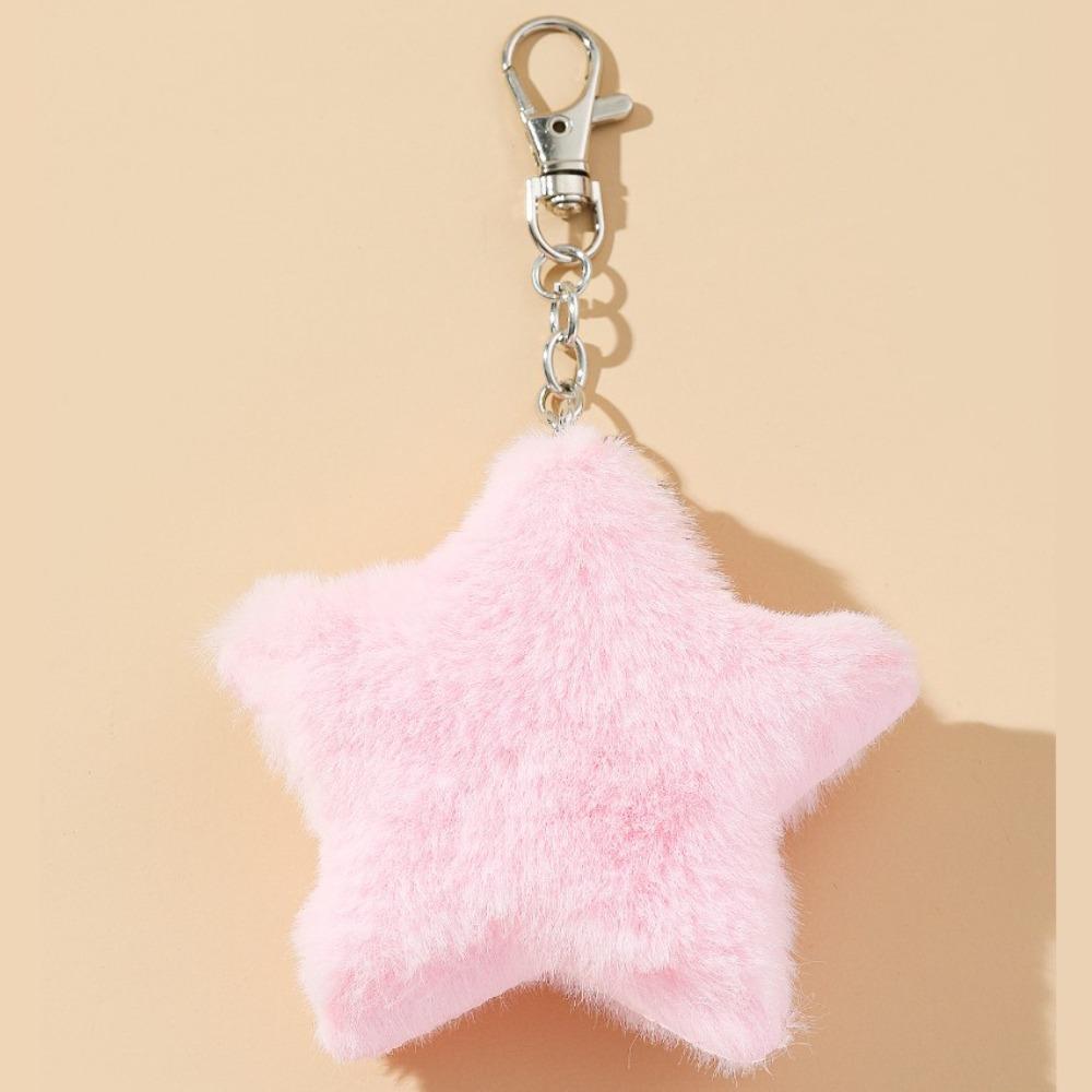 Portable Star Plush Pendant Multipurpose Backpack Hanging Ornament Cute Plush Star Keychains Bag