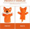Hand Puppet with Moving Mouth, Plush Animal, Fox, Kids, Soft, for Theatre, Ventriloquism, Gloves, Cute, Gift
