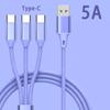3 in 1 USB 2.0 TypeA to USB and TypeC Splitter Charging Cable 66W HighPower USB Sync Charging Cable