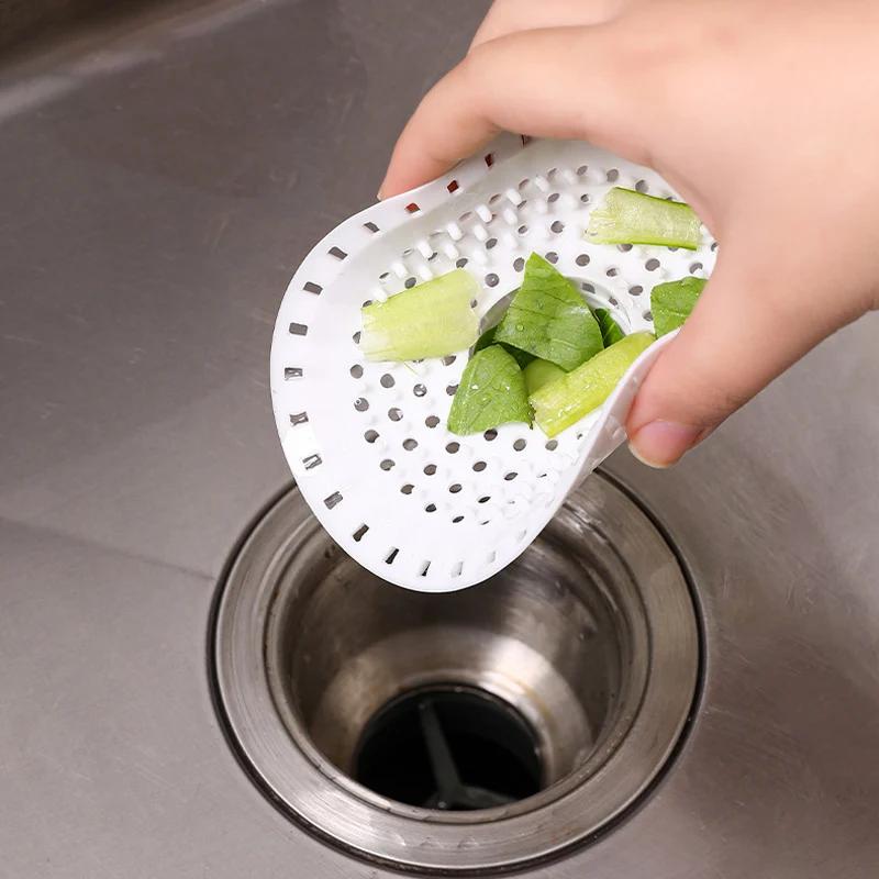 Anti-blocking Silicone Sink Strainer Round Shape Hair Clean Up Mesh Trap Floor Drain Shower Drain Pad Used for Kitchen Bathroom
