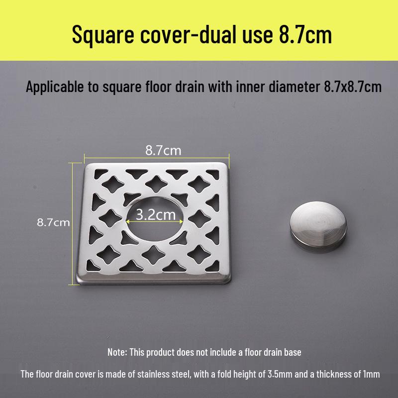 Dual-Purpose Drain Cover: Deodorant, Anti-Backflow, Overflow Protection