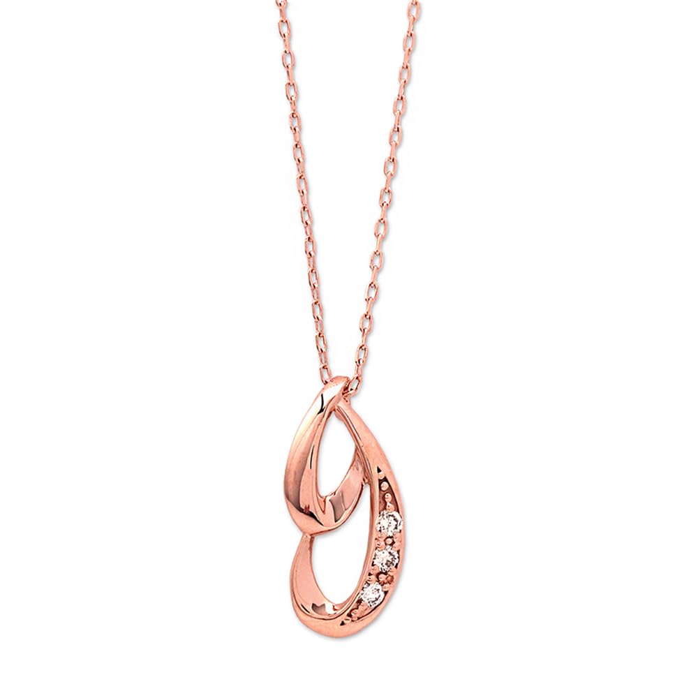 

Estelle Official Women s Necklace, 10K Pink Gold with Diamonds, 0442-0072-0020-0000