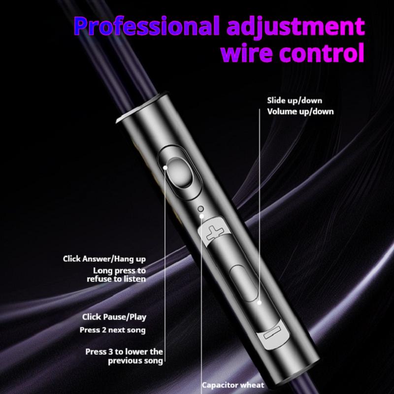 Metal Design Type C&3.5mm Earphones For Samsung Stereo Sound Headphones Wired Control In-Ear Headsets Gaming Earbuds Handsfree