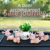 Flower Rhyme Deer Car Ornament - Creative Shaking Head Doll for Safe Car Decoration