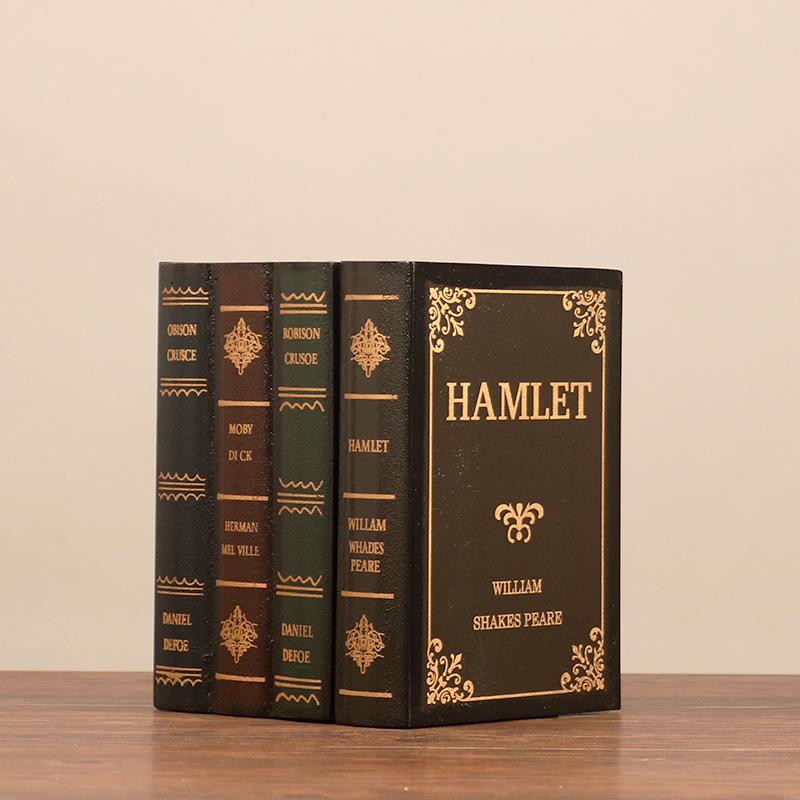 

European Retro Faux Book Storage Box: Decorative Ornaments & Photo Props