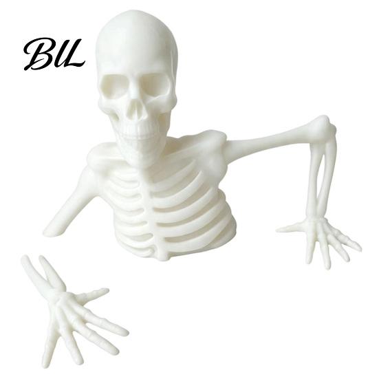 Skeleton Ornament for Halloween Planter Ornament, Glow-in-The-Dark Figurine, Break Through The Spooky Plant Pot Accessories Soil Human with Adjustable