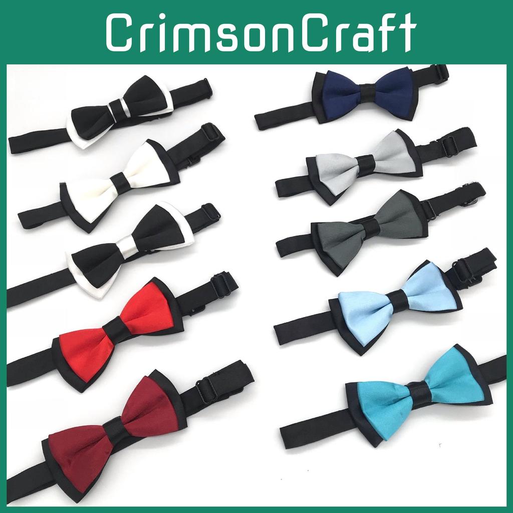 Childrens Double Layer Bicolor Bow Tie With Classic Style For Kids Formal Events
