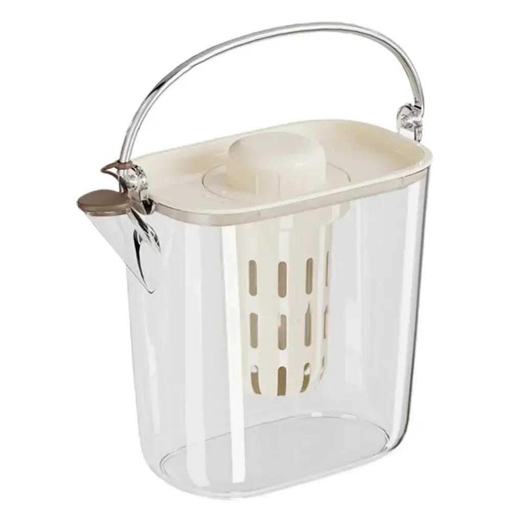 

1200ml Large Capacity Beverage Storage Container Portable Cold Water Pot Juice Pitcher with Filtration Household Teapot Kettle