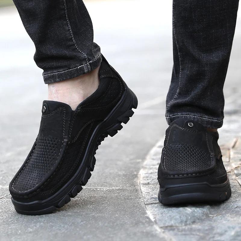 Модные мужские мокасины из натуральной кожи — фото 8