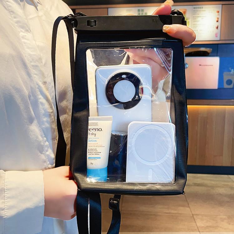 

Large Capacity Touchscreen Crossbody Waterproof Phone Bag for Swimming & Rafting чёрный