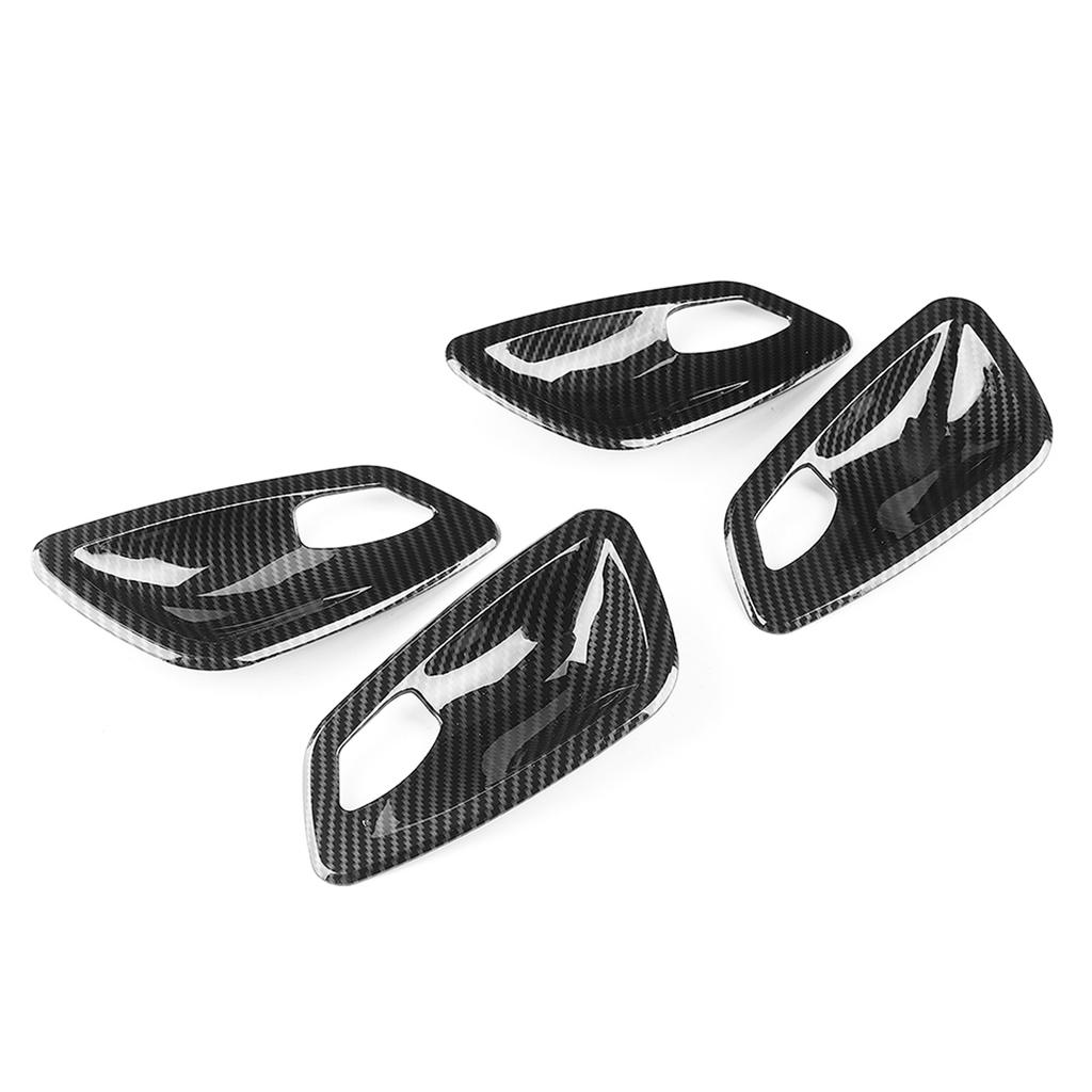 4Pcs Carbon Fiber Texture Interior Door Handle Bowl Trim Cover Fit for E90 3 Series 2005‑2012