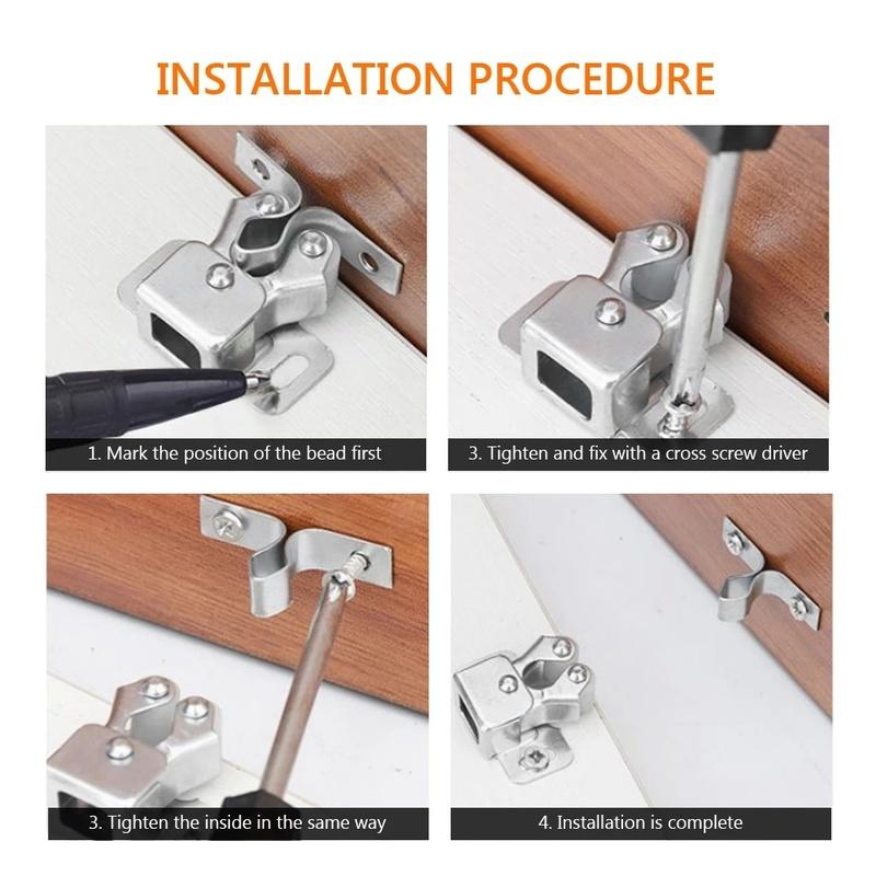 2 ks Nábytkové zarážky dvířek Starožitná měděná barva Skříňka Skříňka Roletová západka Dvojité dvojité západky se západkou a volnými šrouby