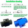 Automobile Temperature Voltage 2-in-1 Digital Temperature Sensor Table 1/8NPT Water Temperature Gauge Temperature Sensor 12/24V