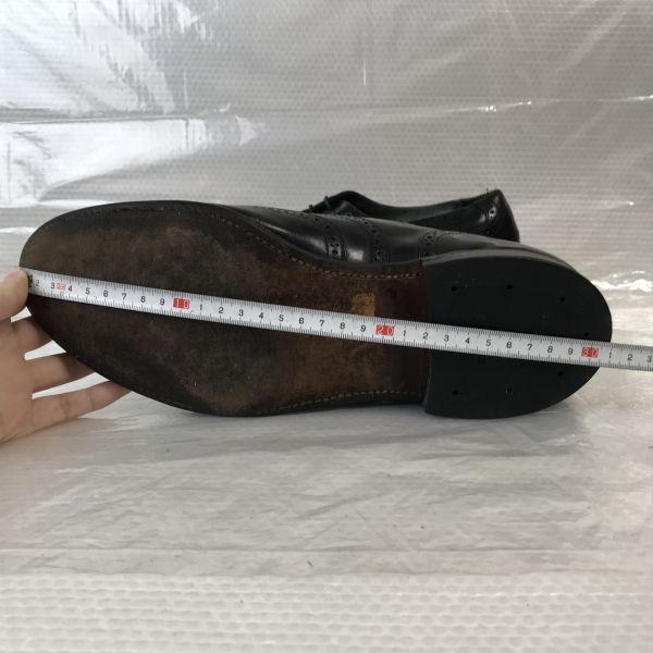 80s-90s USA Made/COMFORT PLUS/Full Brogue Wingtip Goodyear Welt Shoes/10.5D/28.0/Black/Vintage(USED)