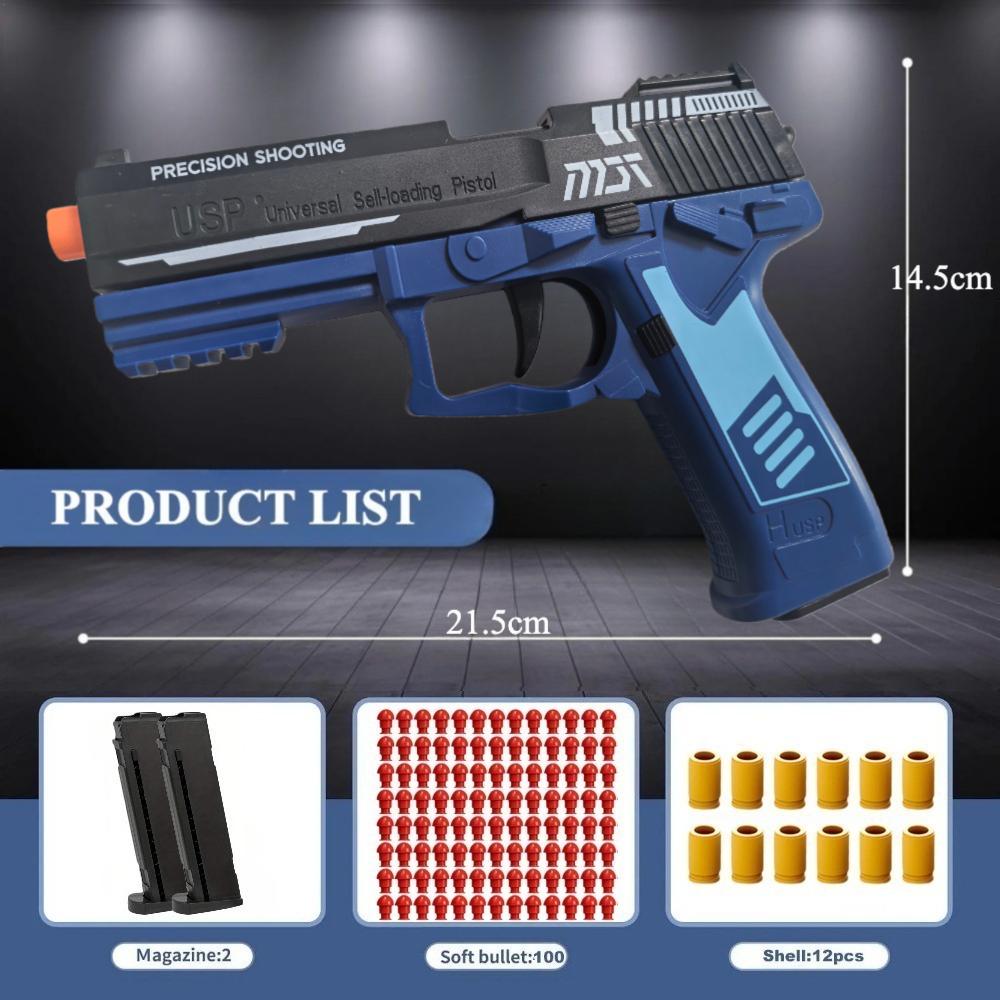 Sig17/Usp Shell Soft Bullet Toy Gun Outdoor Sports Shooting Game Education Pistol Gun Model Kids Birthday Gift