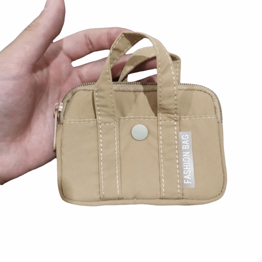 Korean Style Nylon Coin Purse Portable Mini Earphone Storage Bag Practical Card Pouch  Girls