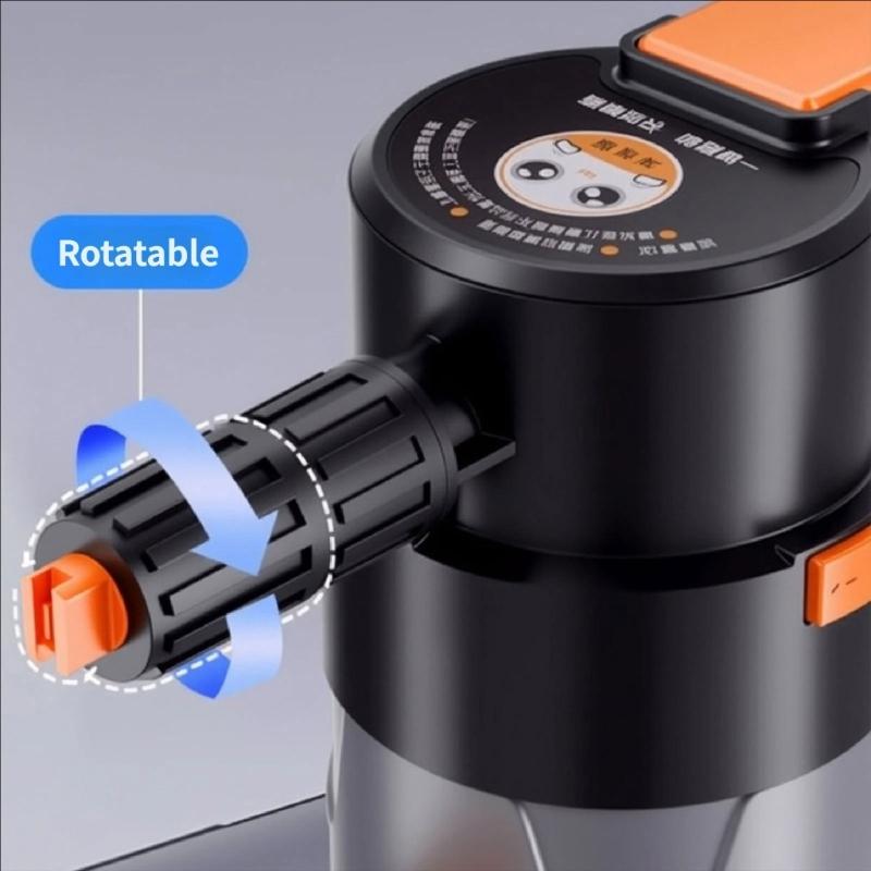 75 Degree Wide Angle USB Rechargeable Foam Sprayer Guns With 2 Liter Container And Fan Shaped Misting For Auto Detailing