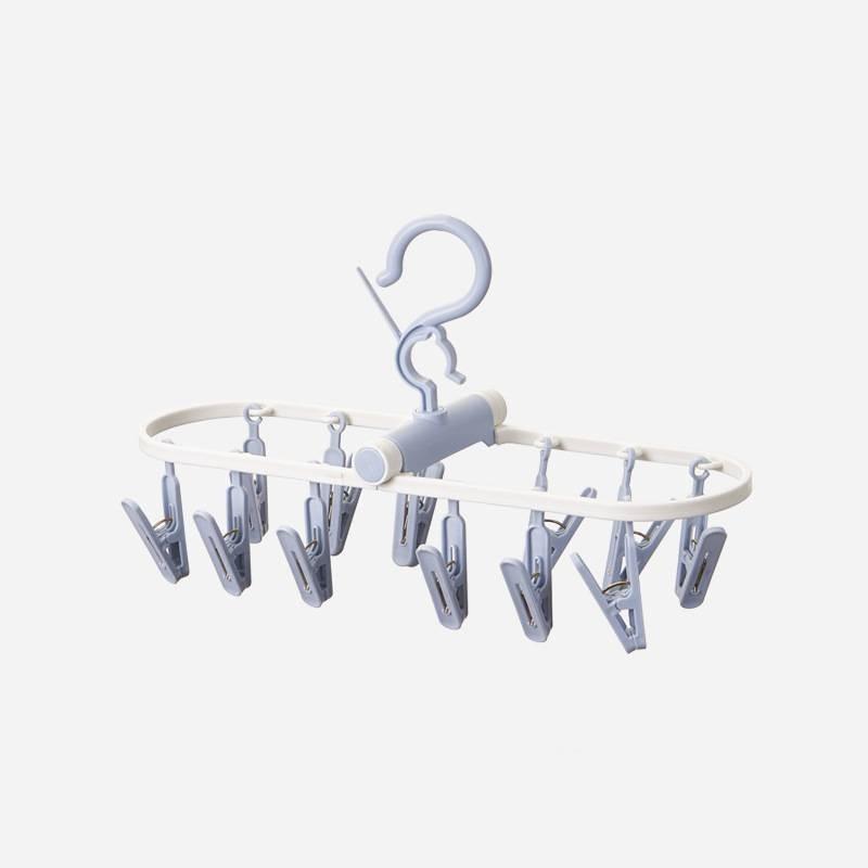 

Компактная пластиковая сушилка для одежды с прищепками для носков, цвета заката синий