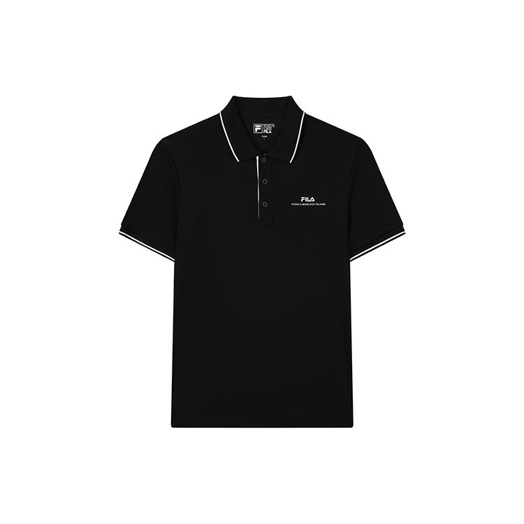 FILA Polo Shirts Men s Jet Black Polo Collar Moderate Straight Fit F11M138157FBK M